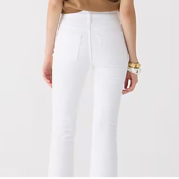 J. CREW Billie Demi Boot Crop jeans white NWT size 24 - Picture 3 of 11